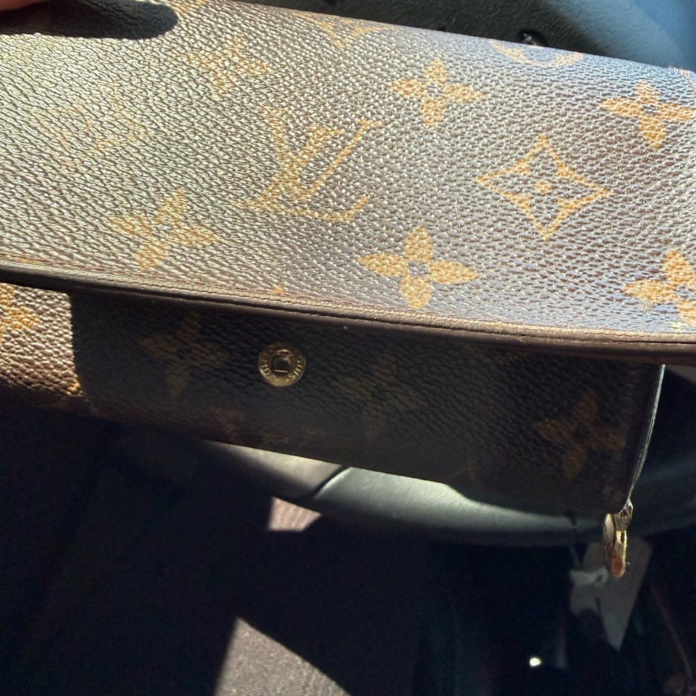 Louis Vuitton Monogram Clutch in Brown and Gold